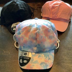 Three Matching Hat & Mask 2-in-1 Combo